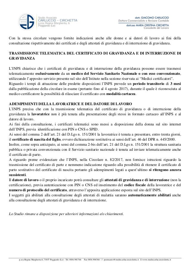 CERTIFICATO MEDICO INPS DATORE DI LAVORO SCARICA